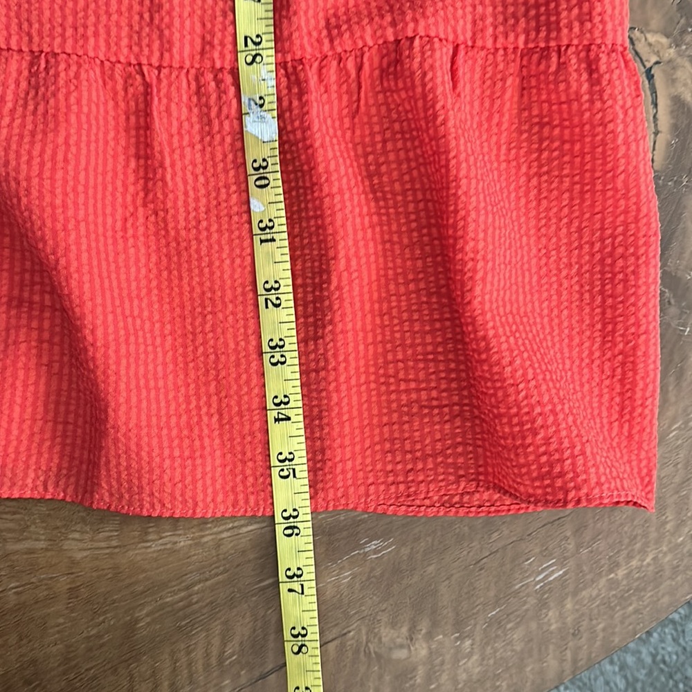 London Times Seersucker Tiered Dress Size L NWOT - Picture 8 of 8